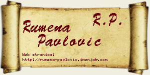 Rumena Pavlović vizit kartica